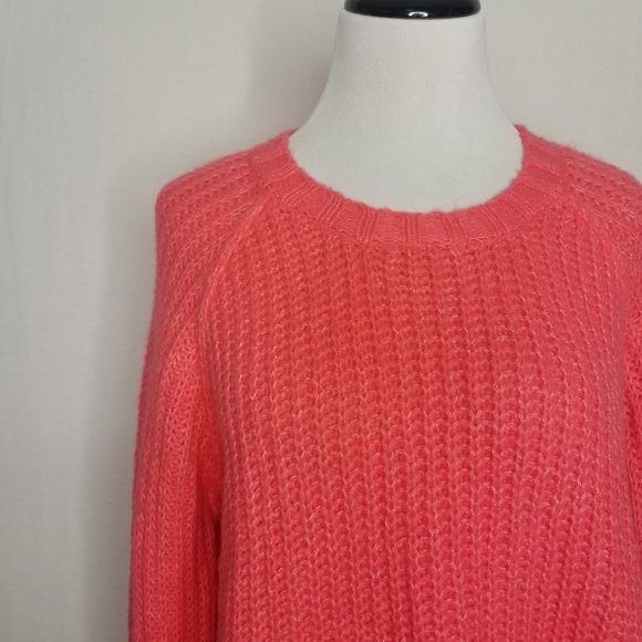 Wild Fable Crewneck Raglan Chunky Pullover Sweater, Coral Size XS - Picture 5 of 9